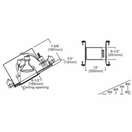 6", Eaton H645IC AIR-TITE® Incandescent Recessed Housing,