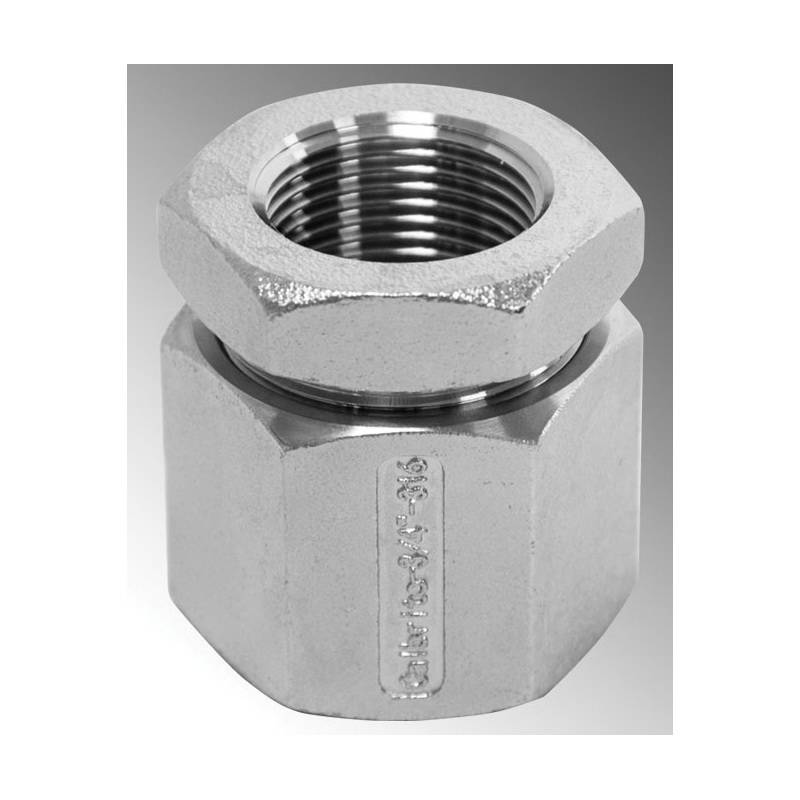Calbrite™ S615003U00 3-Piece Machine Tapered Female Thread Conduit Coupling, 1-1/2 in, For Use With Rigid Conduits, 316 Stainless Steel