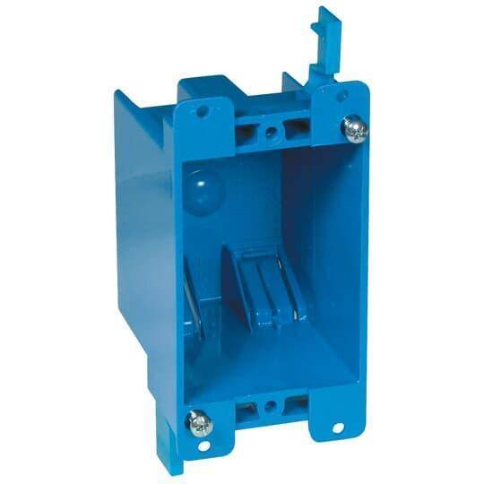 Carlon® B114RB Old Work Outlet Box, PVC, 14 cu-in Capacity, 1 Gangs, 4-1/8 in L x 2-1/4 in W x 2-3/4 in D