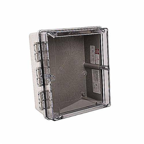 Carlon® CC12106 Factory Assembled Jic Enclosure, 10 in W x 6 in D 12 in H, NEMA 1/3/3S/3X/3SX/4/4X/12/13 NEMA Rating, Polycarbonate