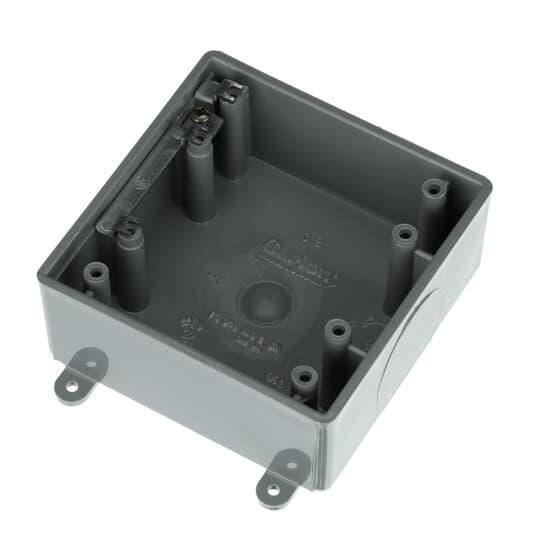 Carlon® CE9802 FS Series Shallow Weatherproof Switch Box, 32 cu-in, 2 Gangs