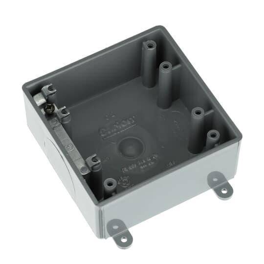 Carlon® CE9802 FS Series Shallow Weatherproof Switch Box, 32 cu-in, 2 Gangs