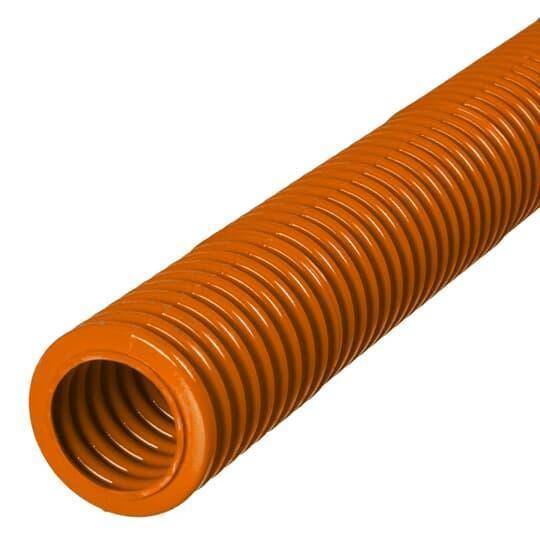 Carlon® Plenum-Gard® CF4X1-100S Corrugated Non-Metallic Split Flexible Conduit, 1 in Trade, 1 in ID x 1.312 in OD, 100 ft L, PVDF