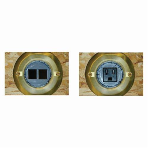 Carlon® E971FBDI-2 Drop-In Non-Metallic Floor Box With Hole Saw, Brass, 11.8 cu-in Capacity, 1 Gangs, 1 Outlets, 7.02 in D