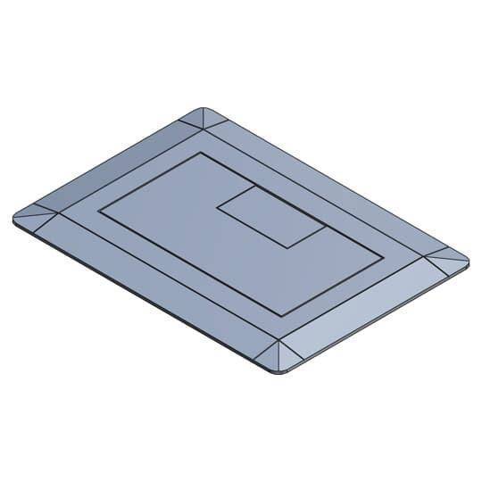 Carlon® E9761S Multi-Gang Non-Metallic Floor Box Cover, 5 in L x 7.13 in W, Thermoplastic
