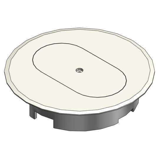 Carlon® E97DSI Non-Metallic Floor Box Cover, 5.69 in Dia, Thermoplastic