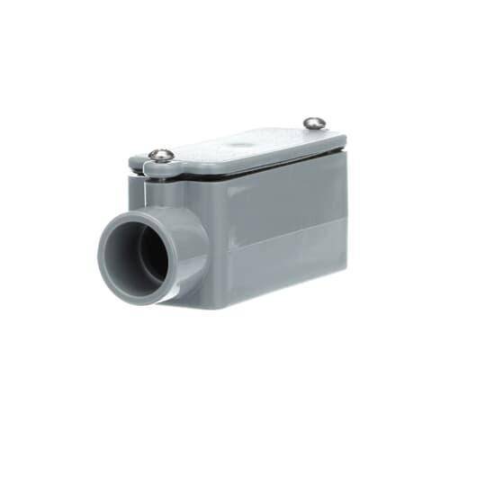 Carlon® E985D-CTN Type LR Conduit Body, 1/2 in Hub, 4 cu-in Capacity, PVC