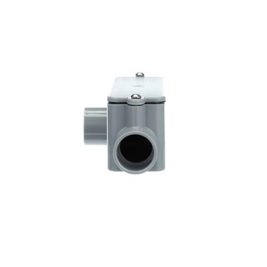 Carlon® E985E-CTN Type LR Conduit Body, 3/4 in Hub, 12 cu-in Capacity, PVC
