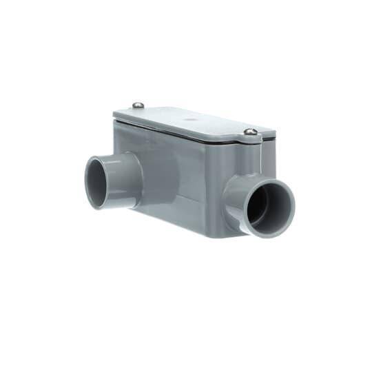 Carlon® E985E-CTN Type LR Conduit Body, 3/4 in Hub, 12 cu-in Capacity, PVC