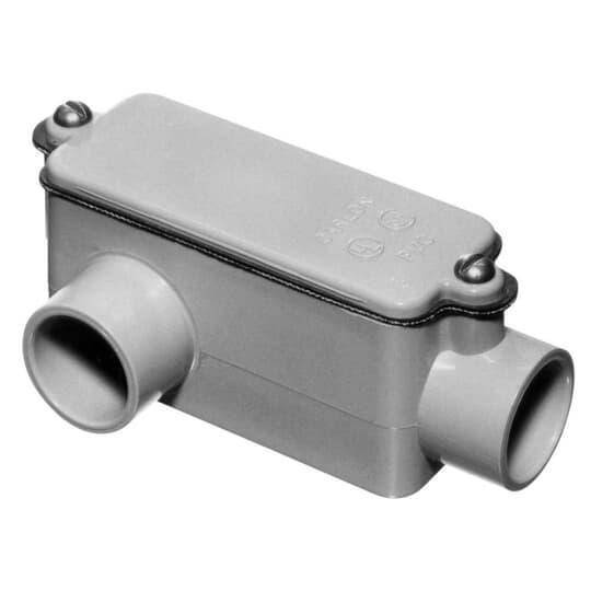 Carlon® E985D-8-HD Type LR Conduit Body, 1/2 in Hub, 4 cu-in Capacity, PVC