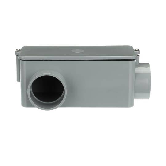 Carlon® E985J-CAR Type LR Conduit Body, 2 in Hub, 63 cu-in Capacity, PVC