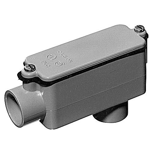 Carlon® E986N Type LB Non-Metallic Conduit Body, 4 in Hub, 390 cu-in Capacity, PVC
