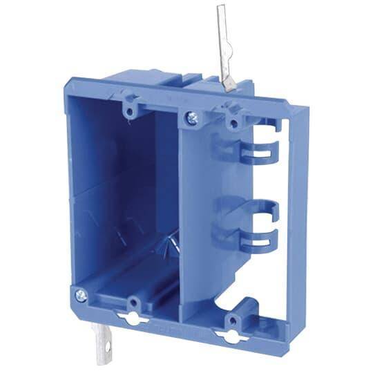 Carlon® E-18-4-DVR Dual Voltage Box/Bracket, PVC, 18 cu-in, 2 Gangs, 3-3/4 in L x 4 in W x 3 in D