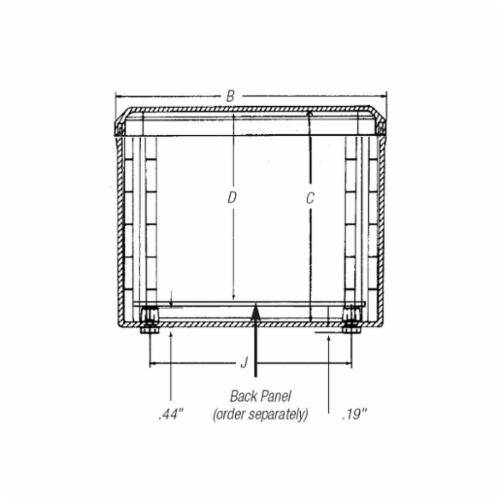 Carlon® Circuit Safe® JP66 Back Panel, 4.88 in W x 4.88 in H, Steel, White