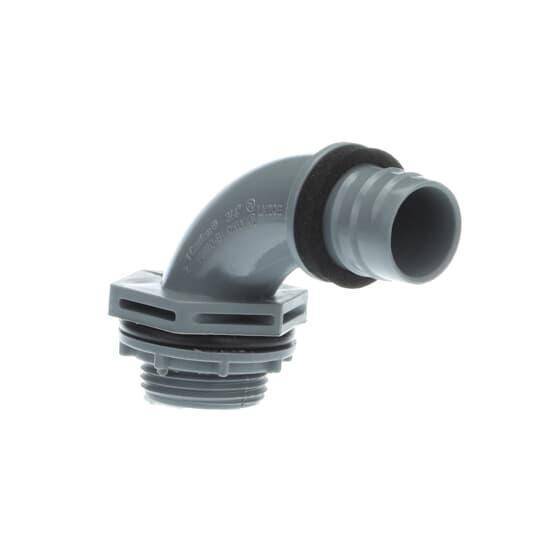 Carlon® LN20EA Conduit Connector, 3/4 in Trade, 90 deg, PVC