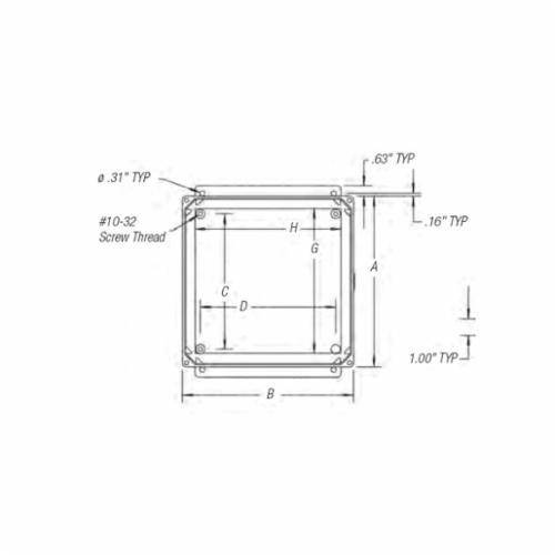 Carlon® NS1084 Nema Enclosure, 8 in W x 4 in D 10 in H, NEMA 1/2/3/3S/3X/3SX/4/4X/12 NEMA Rating, Polycarbonate