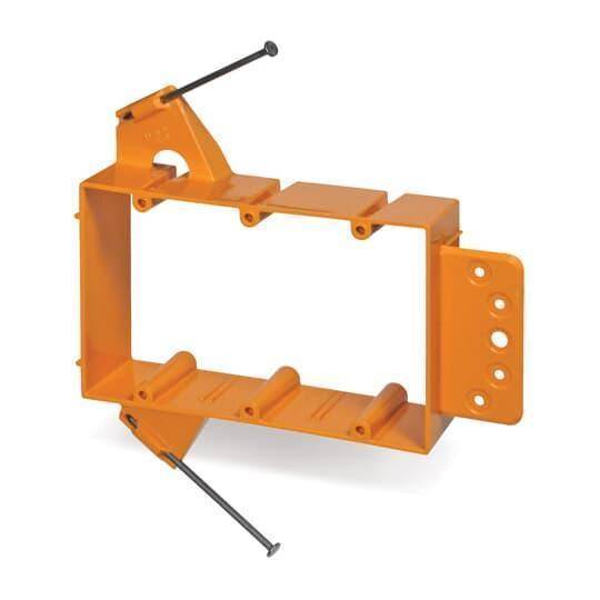 Carlon® SC300A 3-Gang Backless Non-Metallic Low Voltage Bracket, Orange
