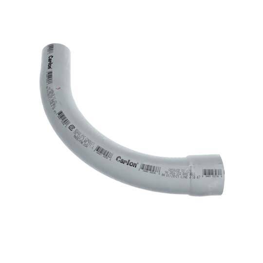 Carlon® UA9AJCB-UPC SCH 40 Bell End Standard Radius Conduit Elbow, 2 in Trade, 90 deg, PVC