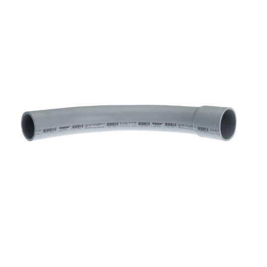 Carlon® UA9AKCB-CTN SCH 40 Integral Belled End Standard Radius Conduit Elbow, 2-1/2 in Trade, 90 deg, PVC