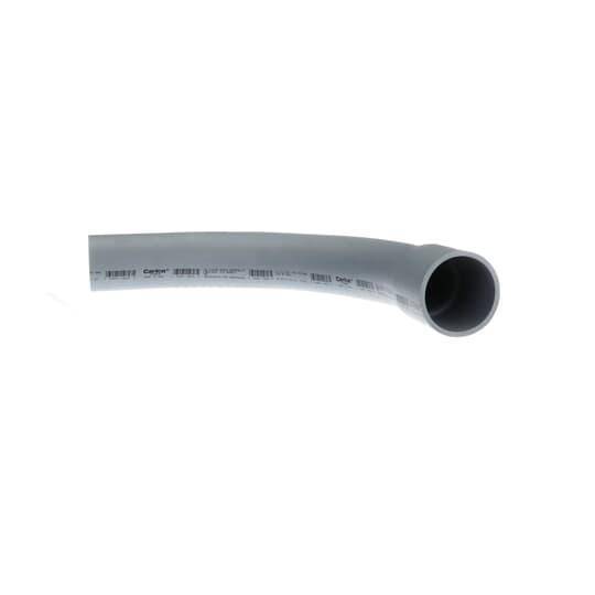 Carlon® UA9AKCB-CTN SCH 40 Integral Belled End Standard Radius Conduit Elbow, 2-1/2 in Trade, 90 deg, PVC
