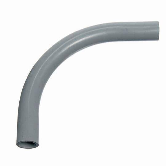 Carlon® UA9ADR-CAR SCH 40 Plain End Standard Radius Conduit Elbow, 1/2 in Trade, 90 deg, PVC