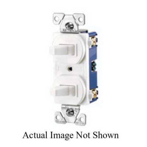 EATON Arrow Hart™ Eaton Wiring Devices 271V-BOX Duplex AC Toggle Combination Switch, 15 A at 120 VAC, 1 Poles