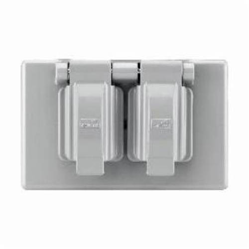 EATON Arrow Hart® S1962 Duplex Receptacle/Combination Device Non-Metallic Stay Open Lid Weather Protective Boot, 4.56 in L x 2.87 in W, Plastic
