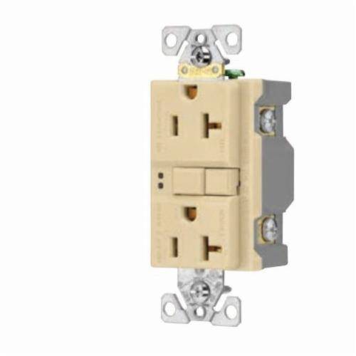 Eaton Wiring Devices SGF20W SGF Duplex GFCI Receptacle, 125 VAC, 20 A, 2 Poles, 3 Wires, White
