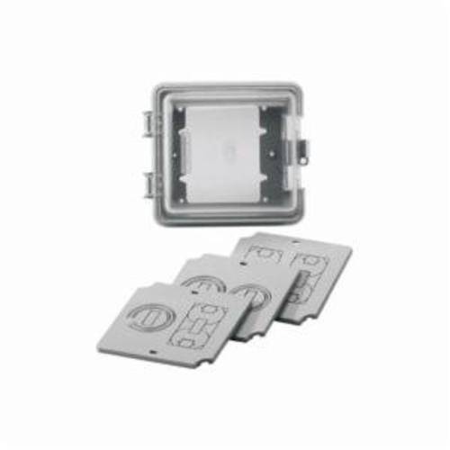 EATON Arrow Hart™ WeatherBox™ Eaton Wiring Devices WIU-2 Weatherproof While-In-Use Cover With (3) Inserts and Self-Closing Lid, 5-3/4 in L x 3-1/4 in D, Polycarbonate 