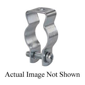 Crouse-Hinds 0B Conduit Hanger With Bolt, 3/8 in, 1/2 in, For Use With Rigid/EMT/IMC Conduit, Steel