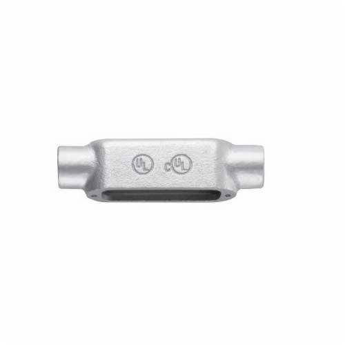 Crouse-Hinds Condulet® LB350M Type LB Conduit Outlet Body, 3-1/2 in Hub, 5 Form, 292 cu-in Capacity, Malleable Iron, Aluminum Acrylic Painted/Electro-Galvanized
