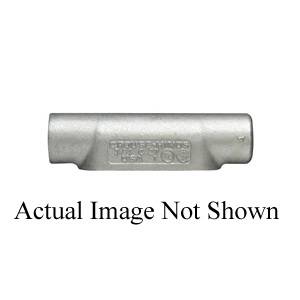 Crouse-Hinds Condulet® LR87 Type LR Conduit Outlet Body, 3 in Hub, 7 Form, Feraloy® Iron Alloy, Aluminum Acrylic Painted/Electro-Galvanized