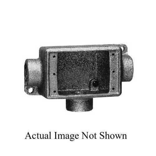 Crouse-Hinds Condulet® FSCT2 Type FSC 3-Outlet Shallow Device Box With Mounting Lug, 3/4 in Trade, 1 Gang, Feraloy Iron Alloy, Electro-Galvanized