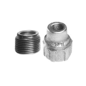 EATON Crouse-Hinds RE51 Conduit Reducer, 1-1/2 x 1/2 in, For Use With Threaded Heavy Wall Conduit System, Copper-Free Aluminum, Aluminum Acrylic Painted/Electro-Galvanized