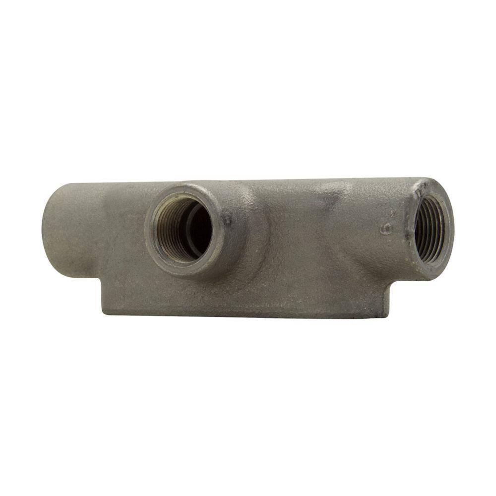 T&B® BlueKote® T78 Type T Conduit Body, 2-1/2 in Hub, Form 8 Form, 110 cu-in Capacity, Iron, Epoxy Powder Coated/Zinc Plated