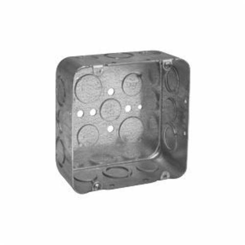 Crouse-Hinds Thepitt® TP563 Drawn Outlet Box, Steel, 42 cu-in Capacity, 17 Knockouts, 4-11/16 in W x 2-1/8 in D x 4-11/16 in H