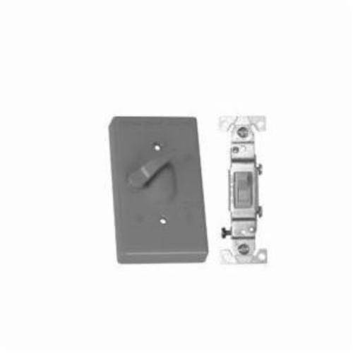 Crouse-Hinds TP7280 Toggle Switch Weatherproof Outlet Cover With Gasket, Stamped Aluminum