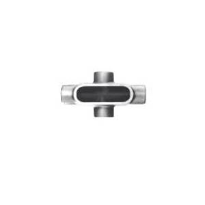EATON Crouse-Hinds Condulet® X17 Type X Conduit Outlet Body, 1/2 in Hub, 7 Form, Feraloy® Iron Alloy, Aluminum Acrylic Painted/Electro-Galvanized