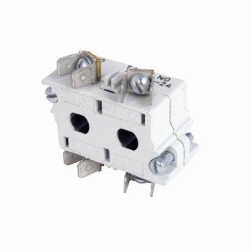 EATON 10250T41 Heavy Duty Standard Contact Block, 30.5 mm, 2NO Contact, 10 A at 600 VAC, 5 A at 250 VDC Contact, Silver Contact, Gray