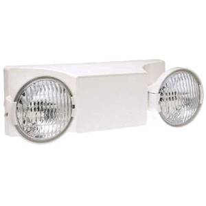 6 V, 5.4 W 120/277 VAC at 60 Hz, Hubbell Incorporated EZ-2 Emergency Light Unit, Universal, Round