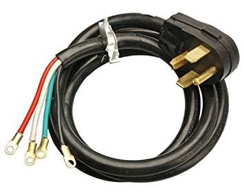 10 AWG 4-Conductor Stranded Black PVC Jacket SRDT Dryer Cord (4 Ft)