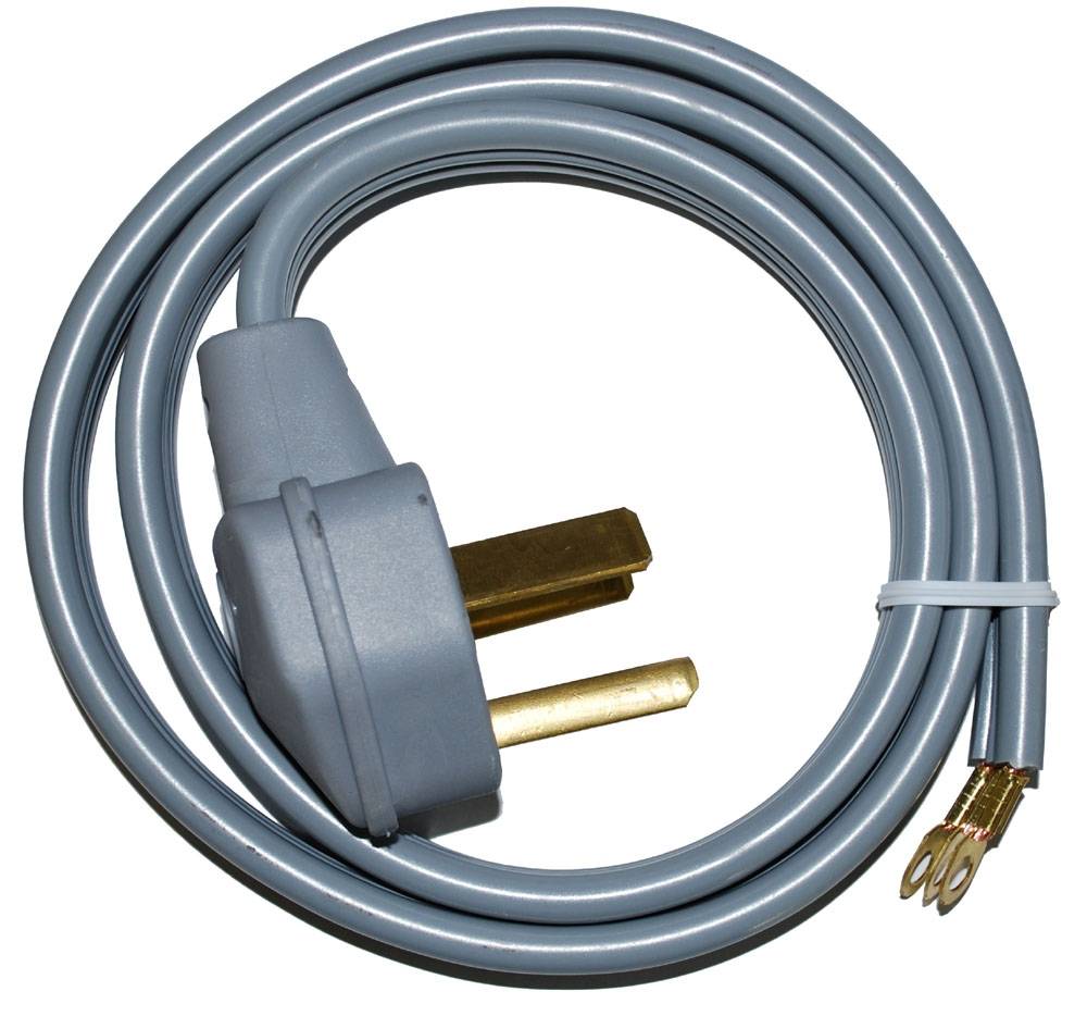 10 AWG 3-Conductor Stranded Gray PVC Jacket SRDT Dryer Cord (4 Ft)