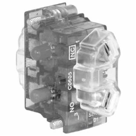 EATON 10250T1A Heavy Duty Contact Block, 30.5 mm, 1NO-1NC Contact, 10 A at 600 VAC Contact, Silver Contact