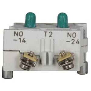 EATON 10250T2CP Heavy Duty Standard Contact Block, 30.5 mm, 2NO Contact, 10 A at 600 VAC, 5 A at 250 VDC Contact, Silver Contact, Amber