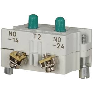EATON 10250T2 Heavy Duty Contact Block, 30.5 mm, 2NO Contact, 10 A at 600 VAC, 5 A at 250 VDC Contact, Silver Contact, Black
