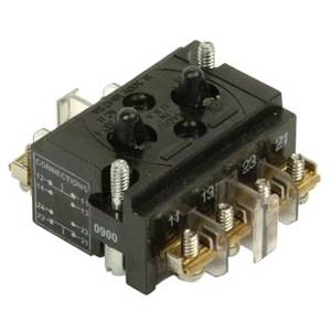 EATON 10250T44 Heavy Duty Standard Contact Block, 30.5 mm, 2NO-2NC Contact, 10 A at 600 VAC, 5 A at 250 VDC Contact, Silver Contact, Gray