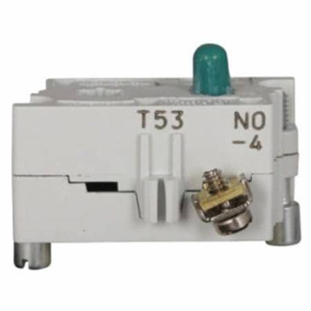 EATON 10250T53CP Heavy Duty Standard Contact Block, 30.5 mm, 1NO Contact, 10 A at 600 VAC, 5 A at 250 VDC Contact, Silver Contact, Amber