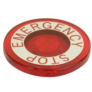 EATON 10250TC53 Heavy Duty Illuminated Push Pull Oiltight/Watertight Push-Pull Operator Lens, 40 mm, NEMA 1/2/3/3R/4/4X/12/13/IP65 NEMA Rating, Emergency Stop Legend