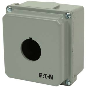 EATON 10250TN11 1-Element Heavy Duty Oiltight/Watertight Pushbutton Enclosure, 5 in L x 4 in W x 3-3/4 in D, 1 Outlet, NEMA 4/4X/12/13, Die Cast Zinc