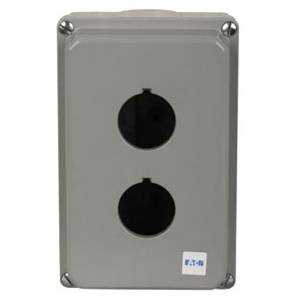 EATON 10250TN12 2-Element Heavy Duty Oiltight/Watertight Pushbutton Enclosure, 6.2 in L x 5.2 in W x 4.1 in D, NEMA 4/4X/12/13, Die Cast Zinc